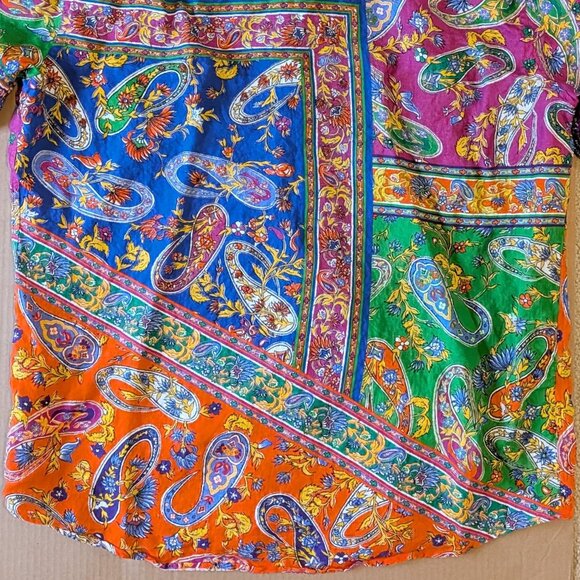 Ralph Lauren Paisley Button Down Long Sleeve Shirt Mens XL - Picture 6 of 7